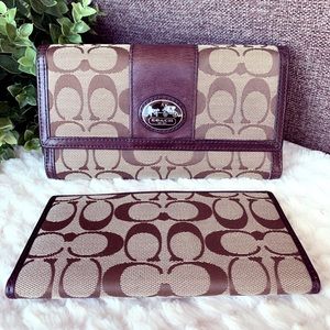 Coach signature wallet with checkbook